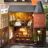 Architecture/DIY House Mini Assembly Model Villa Architecture Kit Handmade 3D Puzzle DIY Doll House Toy Home Creative Room Decoration With Furniture