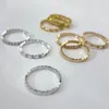 Nuevo anillo geométrico hexagonal fashion anillo de mujeres con diamante de diamante brillante anillo de la marca chapada en el anillo de panal de oro de 18 km anillo de boda anillo de boda anillo de San Valentín