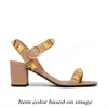 Ny ankomst Luxury Leather Designer Sandaler Womens Ladies High Heel