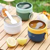 Dinnerware Portable Stainless Steel Soup Cup Lunch Box Containers Cute Shape Vacuum Flasks Thermo Microwave Heating With