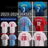 Bryce 3 Harper Baseball Jersey 7 Trea Turner 28 Alec Bohm Phillies 16 Brandon Marsh 12 Kyle Schwarber Philadelphia Bryson Stott Jt Realmuto Zack Wheeler 18 Johan Rojas