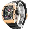 Multifunktionsklockor Automatiska mekaniska armbandsur Swiss RMRM Watches Write Watches Mens Rose Gold Calender Time Monthz0dc RMRM