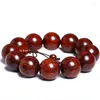 Strand Red Sandalwood Old Material Wood Hand String 108 Men Kvinnliga armband Spela High Oil Secret Buddhist Beads Rosary