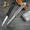 2024 Nieuwste ketterijs II Dubbele actie Automatische mes Pocket Knives Hoge stijfheid D2/Damascus Tactisch mes Buitengevecht Militaire messen 3300 A07 -stijl 4