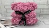 Rose Teddy Bear New Valentines Day Gift 25 cm Flower Bear Artificial Decoration Regalo di Natale per Women Valentines Sea Shippi3999515