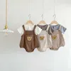 Overalls Summer baby clothing set suitable for girls boys jumpsuits T-shirts newborn jumpsuits cartoon bear jackets and childrens clothing d240515