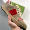 Designer de moda sapatos de skate skate screener masculino tênis feminino tênis baixo clássico skate casual listra verde listrada em couro sujo tamanho 36 - 45