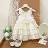 Girls' 2024 Summer New Girl Baby Butterfly Fashionable Children's Princess Dress