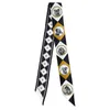 Kvinna designer siden halsduk lyx sommar halsdukar hund silkes halsduk tunn och smal rem bindande väska dekoration 18 mullbärsilkband