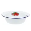 Dinnerware Sets Enamel Basin Kitchen Bowl Vintage Noodle Pot Storage Container Old-fashioned