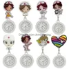 Party Favor Nurse Doctor Cartoon White Angel Love Heart Retractable Badge Reel Pocket Watches Gift For Hospital Medical Brooch Clip Cl Otc6U