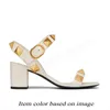 Ny ankomst Luxury Leather Designer Sandaler Womens Ladies High Heel