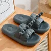 Summer Breathable and Fashionable New Anti slip One word Slippers Cute Deer Horn Slippers for Home Thick Sole Wearing Sandals Outside