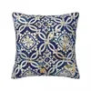 Pillow Portuguese Glazed Tiles Throw Sofa Christmas Supplies Cases Ornamental Pillows For Living Room