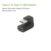 Hot Sale 180 graders högervinkel USB 3.1 Typ C Man till kvinnlig USB-C-omvandlare Adapter för smarttelefon för Samsung Xiaomi Huawei