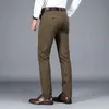 メンズパンツ2022スプリングニューメンズプリントカジュアルパンツビジネスファッション高品質の綿の弾力性ストレートズボン男性ブランドY240514