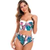 Cinturino ad alta vita 2024 Nuova costumi da bagno stampato Bikini femminile H515-44