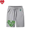 Men's Shorts Short Pant Summer Cotton Cartoon Bared Embroidery Pixel Multiple Love Print Drawstring Elastic Men Women Pants