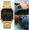 NEW WholeNew gold silver Cassio digital watch square waterproof men sports watches watch women LED Couple Watch4857790