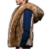 Kamizelki męskie zimowe męskie luksusowa kamizelka futra ciepłe kurtki bez rękawów płaszcze z kapturem w rozmiarze puszyste faux kurtka Chalecos de hombre drop de dhcfh