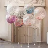 36inch round transparent paper balloon wedding Party Decoration layout large confetti balloons whole7536417