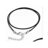 Kordtrådsladdtråd 100pcslot svart gummihalsband med hummerklasspar för DIY Craft Fashion Jewelry 18inch W47015558 Drop Leverans Dh42T