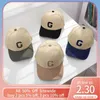CAPS HATS Fashion Letter Kids Baseball Cap Korean Girl Boy Color Matching Peaked Hat Long Brim Children Visors Cotton Casual Baby Huve Y240514