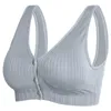 Mutterschaft intimiert nahtloser Mutterschaftspflege Bra Baumwolle Pegnant Women Unterwäsche Stillung Bra Weste Sujetador Lactancia Front Open Button plus Y240515