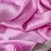 Luxury gradient Silk Scarf Damesmerk Solid Femme Shawls Wraps Bandana Head Foulard Fashion Lady Hijab Wedding Poncho 240423