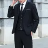 Mäns kostymer Business Casual One Button Three-Piece Lapel Jacket Western Fit Fashion Suit Groomsmen and Groom Dress