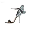 Kvalitet S High Women Sandals Design Butterfly Heels utsökta vackra vingskor Female Banket Party Dress Sandal Deign Heel Exquiite Shoe Dre 428 D 84C2