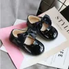 Newest Spring Autumn Baby Girls Fashion Patent Leather Big Bow Princess Mary Janes Party Solid Color Student Flats Shoes L2405 L2405