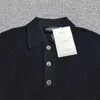 Svarta tröjor män kvinna bästa kvalitet lös 2024SS stickad tröja
