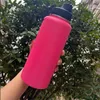 Wholesale stainless steel thermal cup 22oz double layer large capacity water bottle with handle outdoor sports climbing mug tumbler black white 28sj