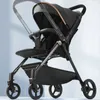 Strollers# Baby Stroller Bid-Directioneel Ultra Light Folding High Landscape vierwielschokdemper Baby H240514