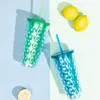 Creatieve plastic bekers dubbele laag voor vrouw diamanten 20oz mokken met stro deksel kleurrijke draagbare zomer tuimelaar hoge verschijning mode 8 82Hy