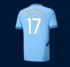 24 25 Haaland Soccer Jerseys Grealish Sterling Mans Cities Mahrez 2024 Fans Version GK Kit de Bruyne Foden Football Shirt Kid Kit Uniform Green Purple GoaleKeepereing