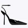 Klackar Baotou High Metal Sandals Slim Back Air Fashion Toe Ankle Strap Solid Color Thin Shoes 76 D 7E90