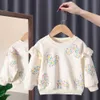 2022 Autumn Winter Shirts Tops For Kids Dzieci z długim rękawem Bluzy dziewczęta Pollover Ubrania odzieży wierzchniej 1-6T L2405