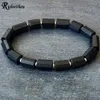 MG2110 New Natural Raw Shungite Wrist Mala Mens Energy Yoga Grounding Root Chakra Bracelet