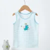 Été 2023 adolescents coton top en coton pour enfants dessin animé des garçons sans manches t-shirts baby tops coiffes sous-vêtements pour tout-petit l2405