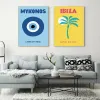 Mykonos Ibiza Miami Bondi Amalfi St.tropez Colourful Canvas Painting Travel Print Abstract Poster Murals Nordic Wall Art Decor