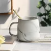 Keukenopslag Noordse stijl Ins Marble Ceramic Mug Water Cup Milk Coffee Office Heren- en damesbekers