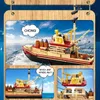 Bloki Sluban Fishing Boat Blud Build Block Pirate Status Digital Model Zestaw Blok