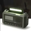 Solar Radio Torch 35 mm słuchawkowe gniazdo ręczne korba am fm SW Noaa pogoda 4 sposoby 10000 mAh dla przetrwania 240506