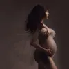 Sexy Maternity Photo Shoot Tulle Pearl Gravidez Vesti