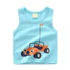 Summer Boys T-Shirt Cartoon Crianças Modelo de roupas íntimas Cotton Girls Undershirts Baby Camisole Shirts for Children Clothing L2405