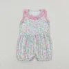 Zestawy odzieży GSSO0825 Hurtowe ubrania dla dzieci dziewczęta kwiatowe różowe koronkowe szorty bez rękawów garnitur letni butik dla dzieci