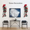 Decorative Flowers Artificial Rose Fake Hanging Plant Wall Home Balcony Basket Decor Pack Of 2