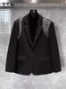 Män kostymer herrar modedesign diamanter svart kostym jacka enkel knapp lång ärmfjäder ytterkläder affär casual party blazers kappa
